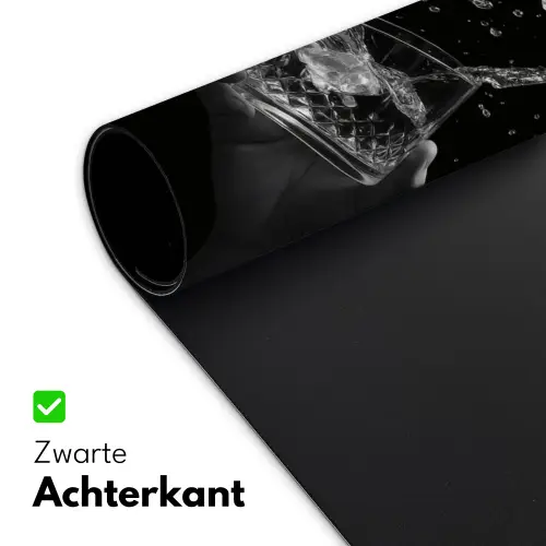 Whickyglazen - Ijs - Spetters - Zwart Muismat XXL klein -sfeer2