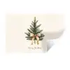 Kerstboom - Kerst - Merry Christmas - Beige Muursticker klein -3d