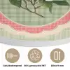 Bloemen - Illustratie - Geruit - Groen Akoestische PET Vilt - Rond klein -closeup_NL