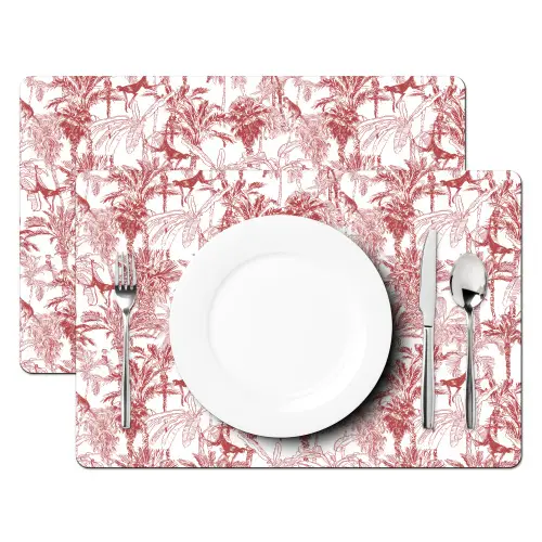 Aap - Oerwoud - Rood Placemat vinyl groot 368 -zzsfeer2_Kitchenyeah-website