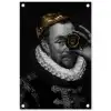 Willem van Oranje - Adriaen Thomasz - Goud - Lens tuinposter los doek klein -3d