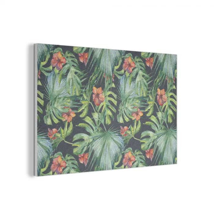 Bladeren - Bloemen - Jungle - Tropisch PET vilt middel -3d