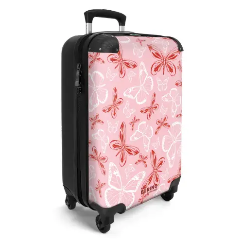 Patroon van vlinders NBS - Handbagage koffer - Kinderen Unisex middel -productfoto_3d