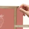 Minimalistisch - Illustratie - Aardbei - Tak Light Box met batterij (Wandlamp) middel -USP_websiteprintNL