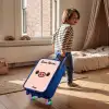 Kawai - Varken - Roze Kinderkoffer - Blauw klein -sfeer1