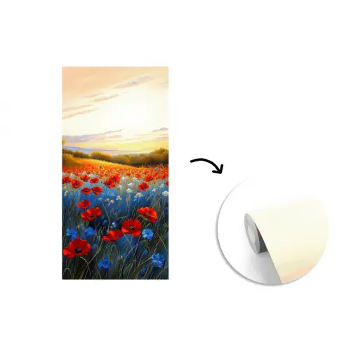 Klaproos - Bloemenveld - Kleurrijk fotobehang vinyl groot -3d