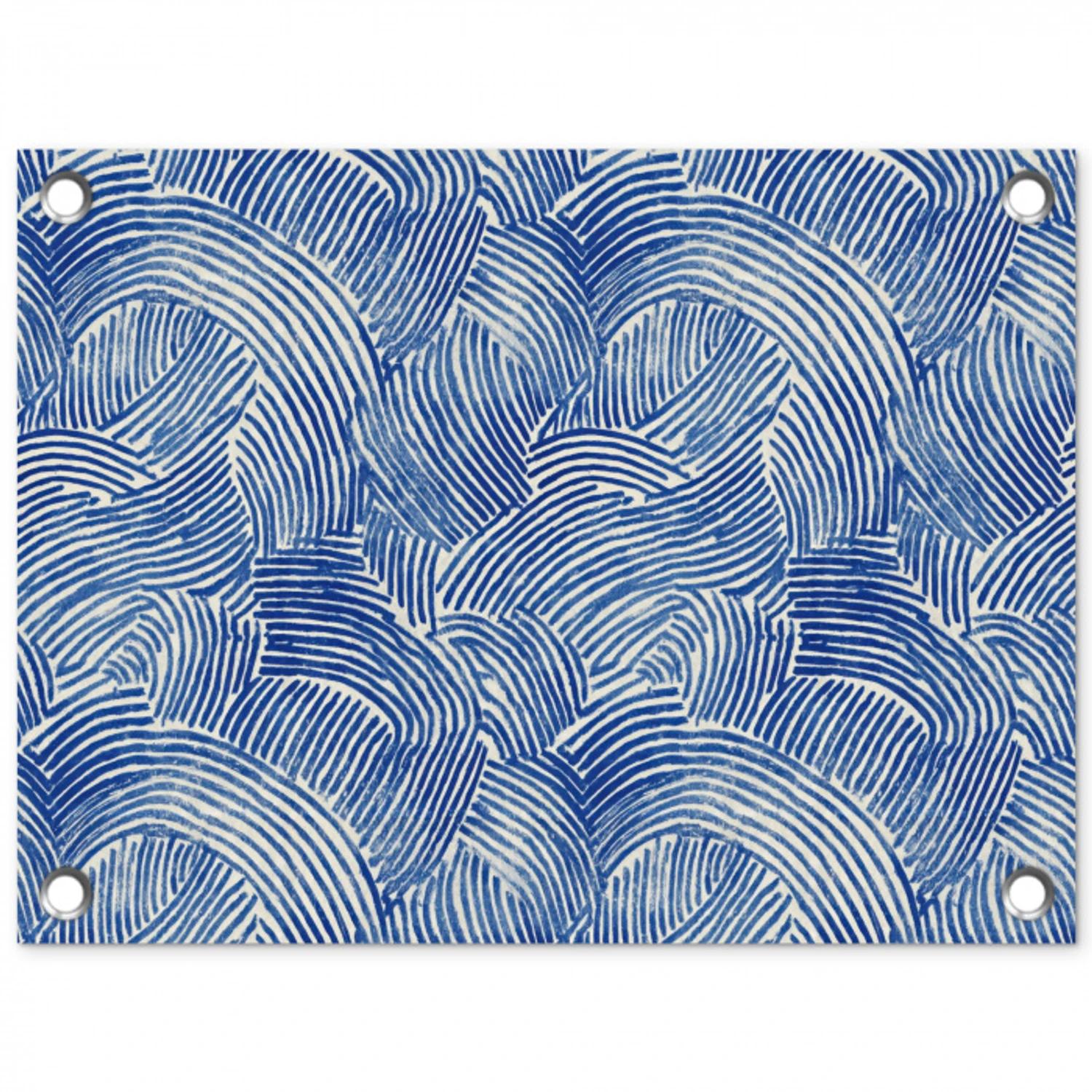 Modern - Abstract - Blauw tuinposter los doek klein 239 -3d