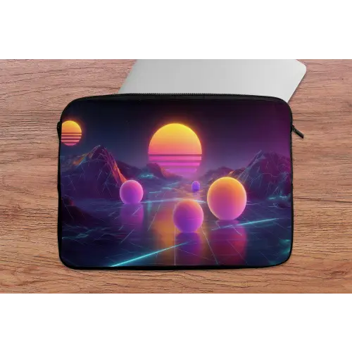 Landschap - Bergen - Bollen - Licht laptophoes neopreen klein -tafel