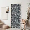 Zebra - Patroon - Blauw - Beige deurposter klein 289 -sfeer6