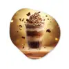 Dessert - Chocolade - Zoet - Eten Wandcirkel Organisch Aluminium middel -3d
