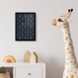 Deco - Waaier - Blauw fotolijst zwart zonder passe partout klein 224 -usfeer4_kinderkamer