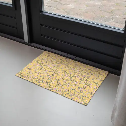 Bloemen - Motief - Geel Deurmat klein 898 -sfeer2