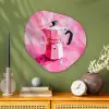 Roze - Verf - Coffee Wandcirkel Organisch Aluminium middel -sfeer2