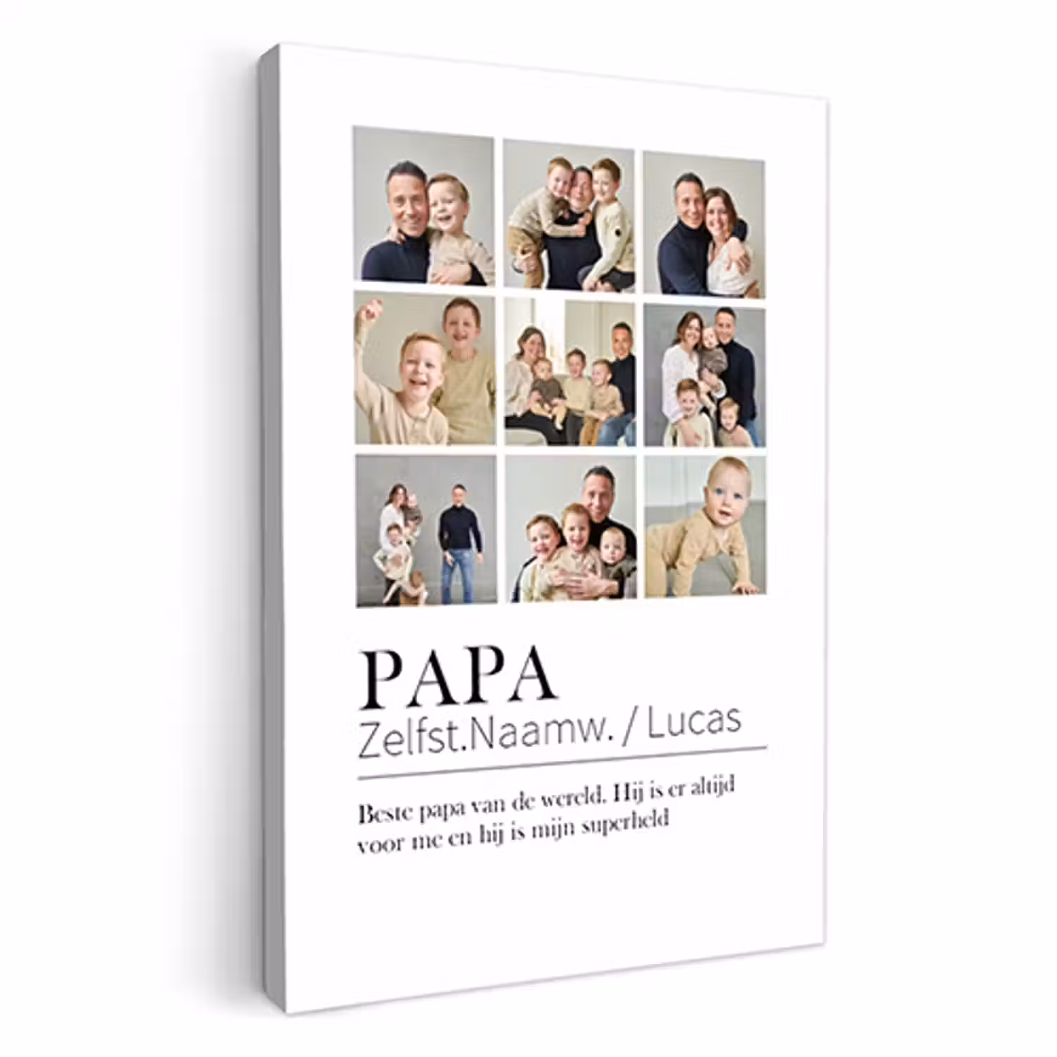 Canvas - Papa betekenis collage