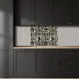 Geometrisch - Figuren - Zwart keuken achterwand 2 middel 865 -sfeer1