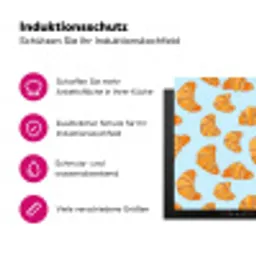 Croissant - Speels - Blauw Inductie beschermer vinyl 3mm klein 276 -zzzzzzz-lf-ups
