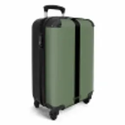 Minimal - Grijsgroen met zwarte streep NBS - Handbagage koffer - Unisex middel -productfoto_3d