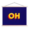 Blauw - Geel - OH - Schaduw textielposter latten blank klein -3d