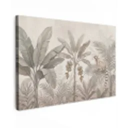Natuur - Jungle - Ringstaartmaki - Bruin canvas 2cm klein -z3d