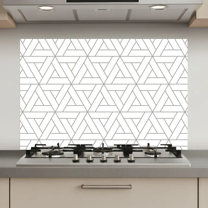 Design - Lijn - Patroon - Zwart - Wit keuken achterwand spatscherm klein 900 -3d_website