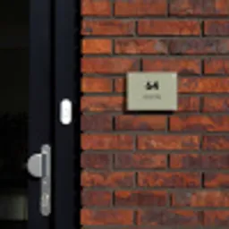 Olijfgroen met stippen - Modern Naambord Rechthoek middel -sfeer1-rechthoek-S
