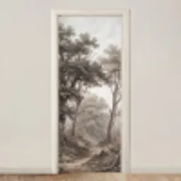 Natuur - Bos - Eik deurposter klein -3d_beige