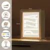 Pizza - Decoratie - Japandi - Wit Light Box met kabel (Wandlamp) klein -USP_websiteoverzichtNL
