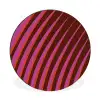 Lijnen - Rood - Beweging Wandcirkel aluminium klein -3d