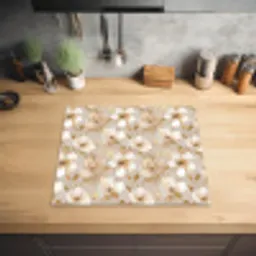 Bloemen - artistiek - Goud Inductie beschermer vinyl 3mm middel 274 -sfeer5