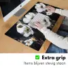 Bloemen - Wit - Abstract Muismat XXL klein -sfeer3