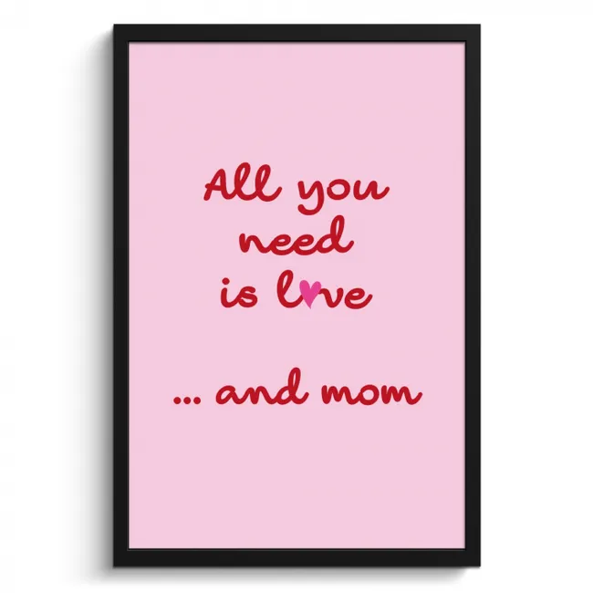 Bilder mit Rahmen - Mutter - Liebe - Text - Rot