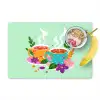 Thee - Illustratie - Kopjes - Bloemen Placemat vinyl groot -zzzproduct_Kitchenyeah-website