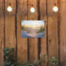 Zonsondergang aan Zee tuinposter los doek klein -sfeer1
