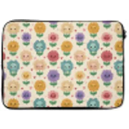 Bloemen - Hartjes - Kleurrijk laptophoes neopreen klein 279 -zkaufland3dotto