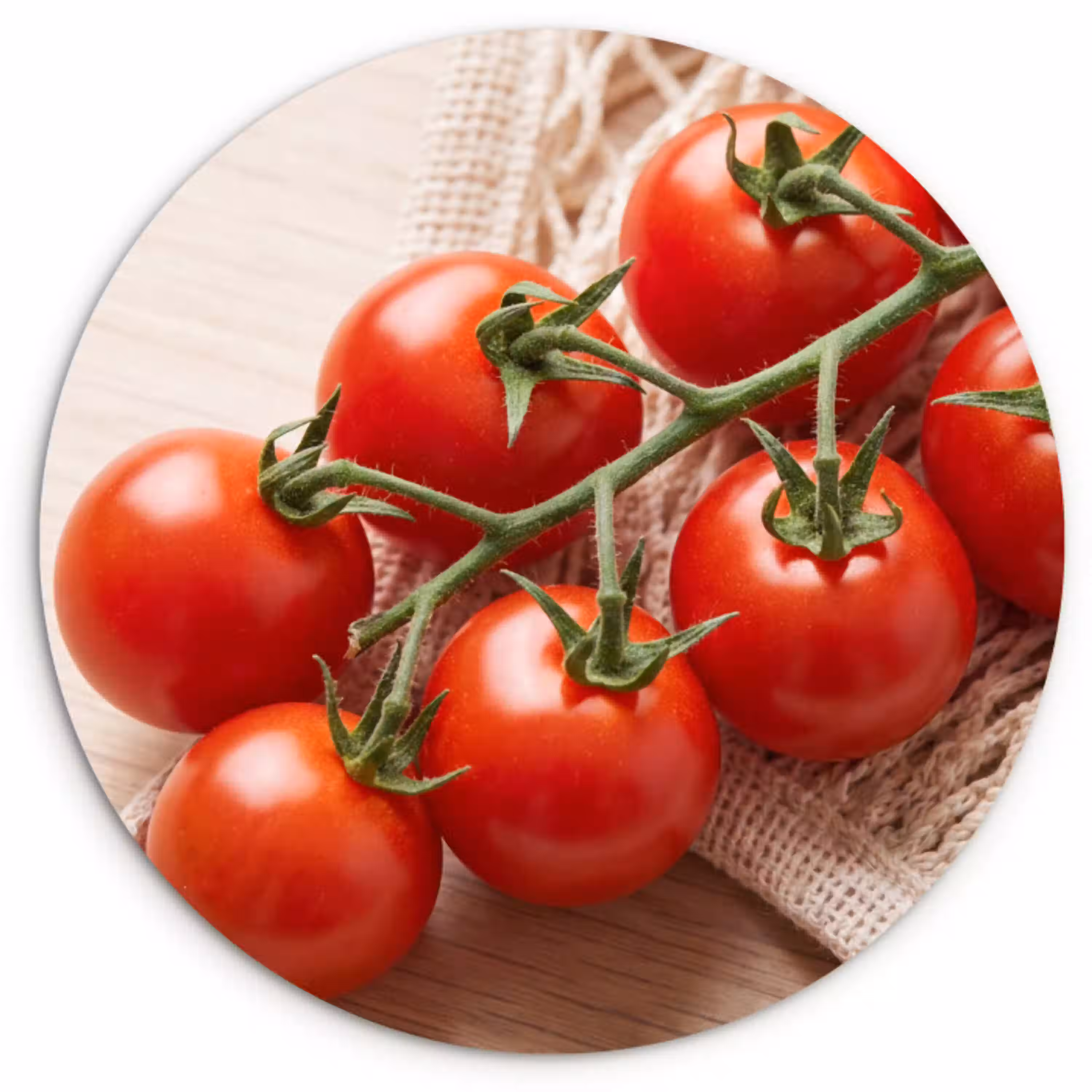 Tomaten - Vers - Eten Wandcirkel plexiglas klein -3d