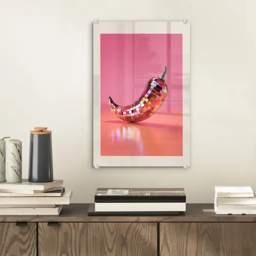 Disco - Peper - Roze plexiglas 5mm klein -sfeer1