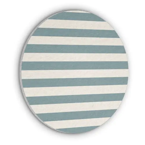 Strepen - Modern - Blauw Akoestische PET Vilt - Rond klein 838 -3d