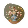 Neutral - Bloemen - Boeket - Vaas Wandcirkel Organisch Plexiglas middel -3d
