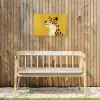 Cheetah - Illustratie - Geel Tuinposter op houten frame 2 cm dik klein -sfeer4