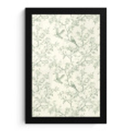 Klassiek - Vogels - Groen fotolijst zwart zonder passe partout klein 224 -3d