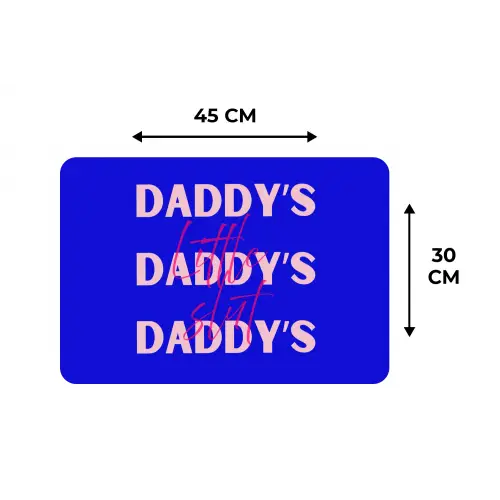Blauw - Daddy's - Blokletters Placemat vinyl groot -specs