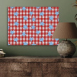 Ruit - Sterren - Rood PET vilt klein 837 -sfeer2