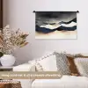 Bergen - Donkerblauw - Landschap Wandkleed katoen klein -sfeer1