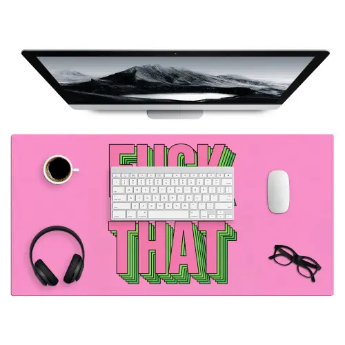Tekst - Bold - Roze Muismat XXL klein -3d