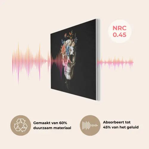 Bloemen - Schedel - Kleurrijk PET vilt klein -USP_NL