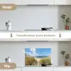 Duin - Gras - Zee - Strand keuken achterwand spatscherm klein -voor_na_NL