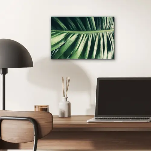 Palmblad - Tropisch - Natuur - Jungle aluminium wit klein -sfeer5