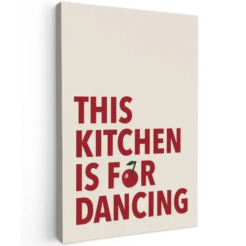 Rood - Quote - Kersen canvas 2cm klein -z3d