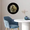 Cupcake - Eten - Goud - Zwart Fotolijst rond zonder passe partout klein -sfeer2