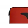 Windhond - Minimalistisch - Rood laptophoes neopreen klein -detail